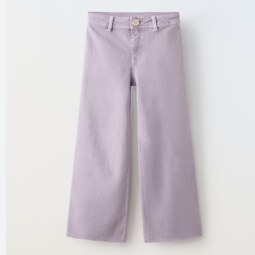 🫐3/$30 Zara Soft Pink Baby Wide Leg Jeans size 12-18m